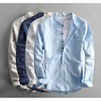 Chemise En Lin À Col Classique Pour Homme | Idéal Pour Été