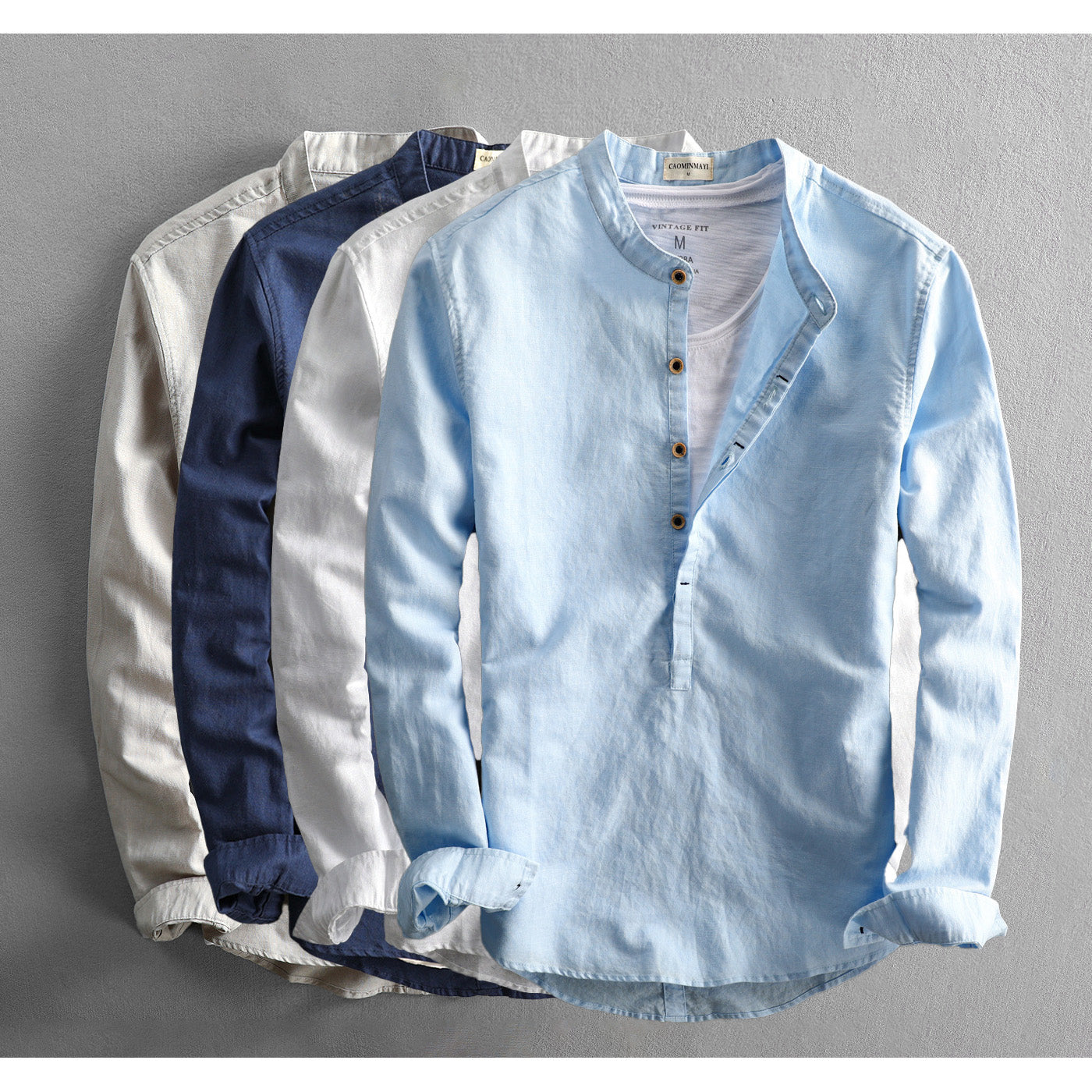 Chemise En Lin À Col Classique Pour Homme | Idéal Pour Été