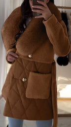 Manteau Avec Col Imitation Fourrure Pour Femme | Idéal Pour La Saison Hivernale