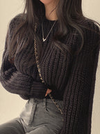 Pull Ample avec Manches Longues pour Femme | Idéal pour l’Automne Et l’Hiver