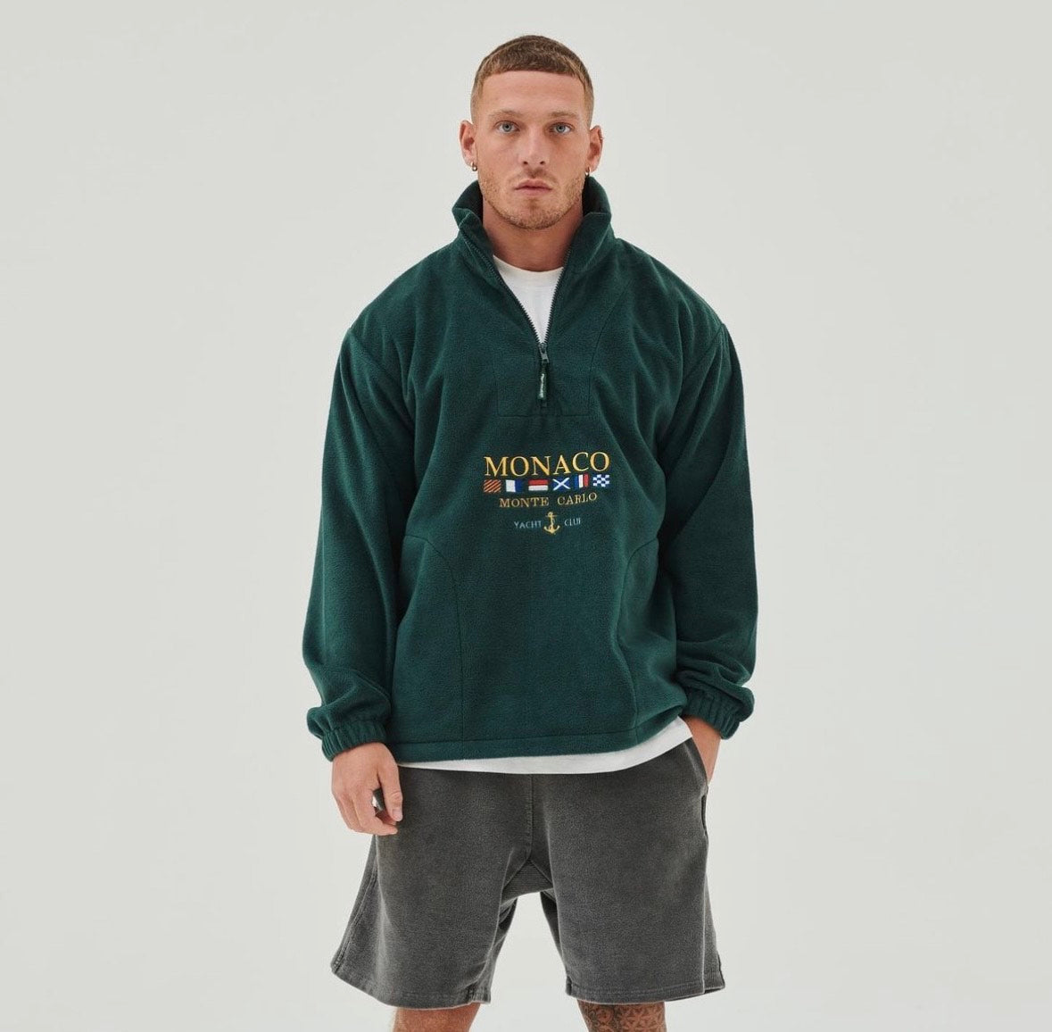 Pull-Over Zippé Homme à Coupe Fonctionnelle pour Usage Quotidien | Idéal pour la Mi-Saison