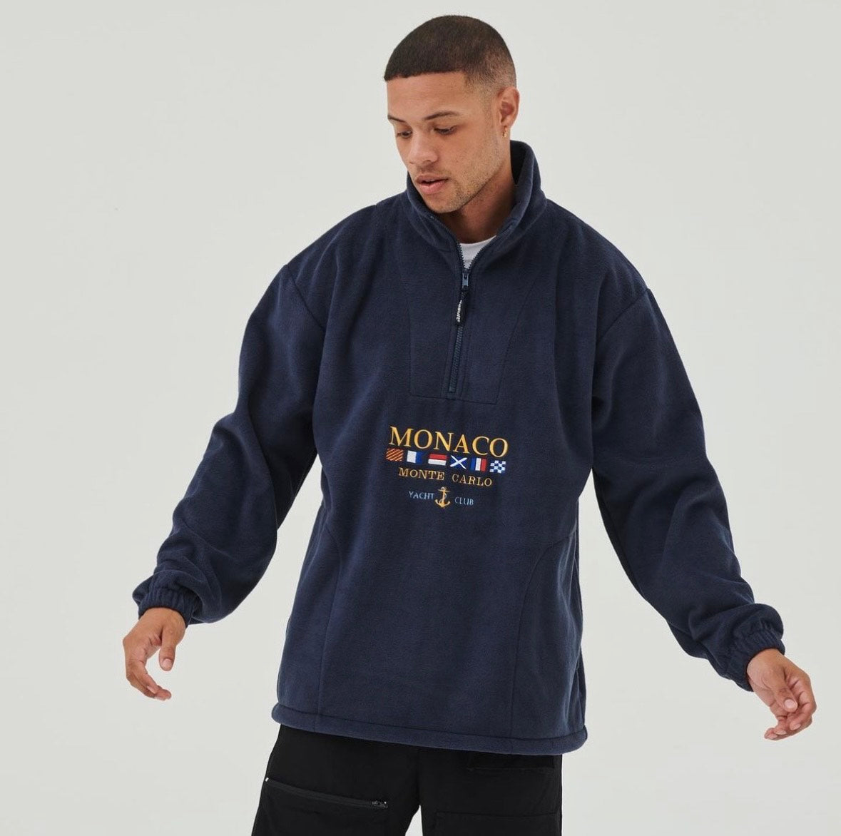 Pull-Over Zippé Homme à Coupe Fonctionnelle pour Usage Quotidien | Idéal pour la Mi-Saison