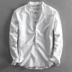 Chemise En Lin À Col Classique Pour Homme | Idéal Pour Été