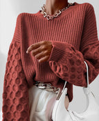 Pull À Col Rond avec Coupe Classique pour Femme | Idéal pour La Saison Automne