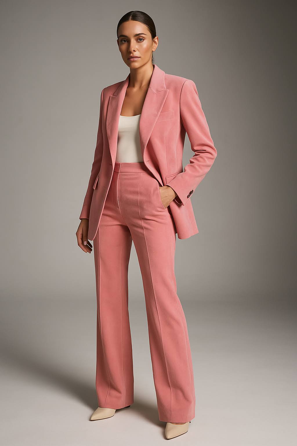 Ensemble Deux Pièces Blazer et Pantalon avec Coupe Ajustée pour Femme | Idéal pour le Bureau