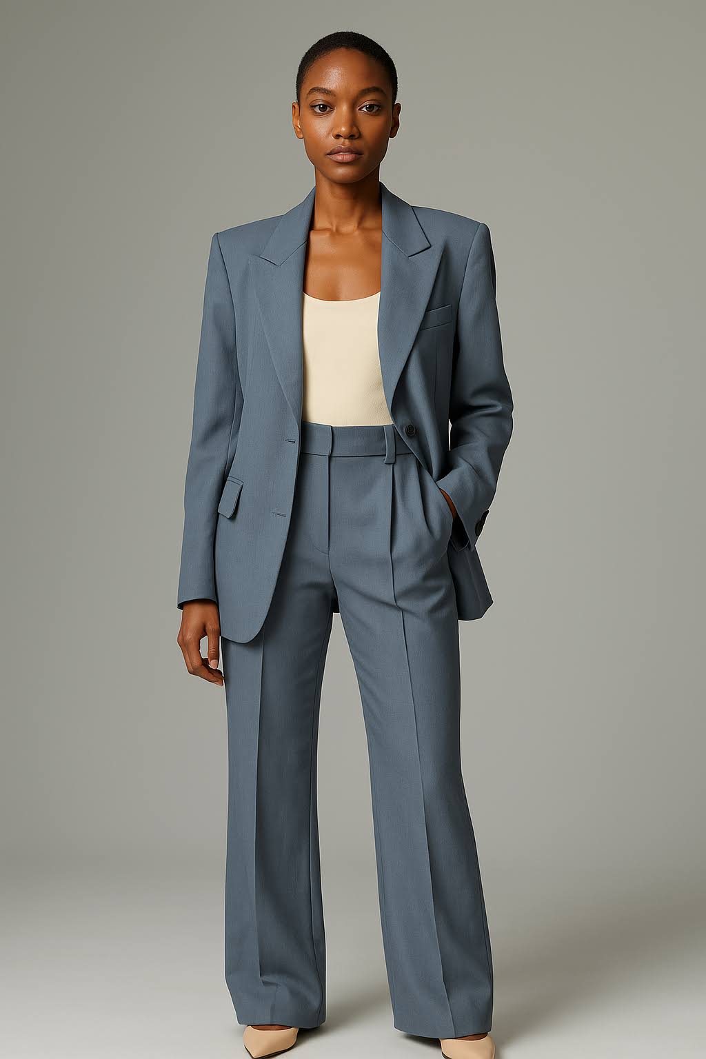 Ensemble Deux Pièces Blazer et Pantalon avec Coupe Ajustée pour Femme | Idéal pour le Bureau