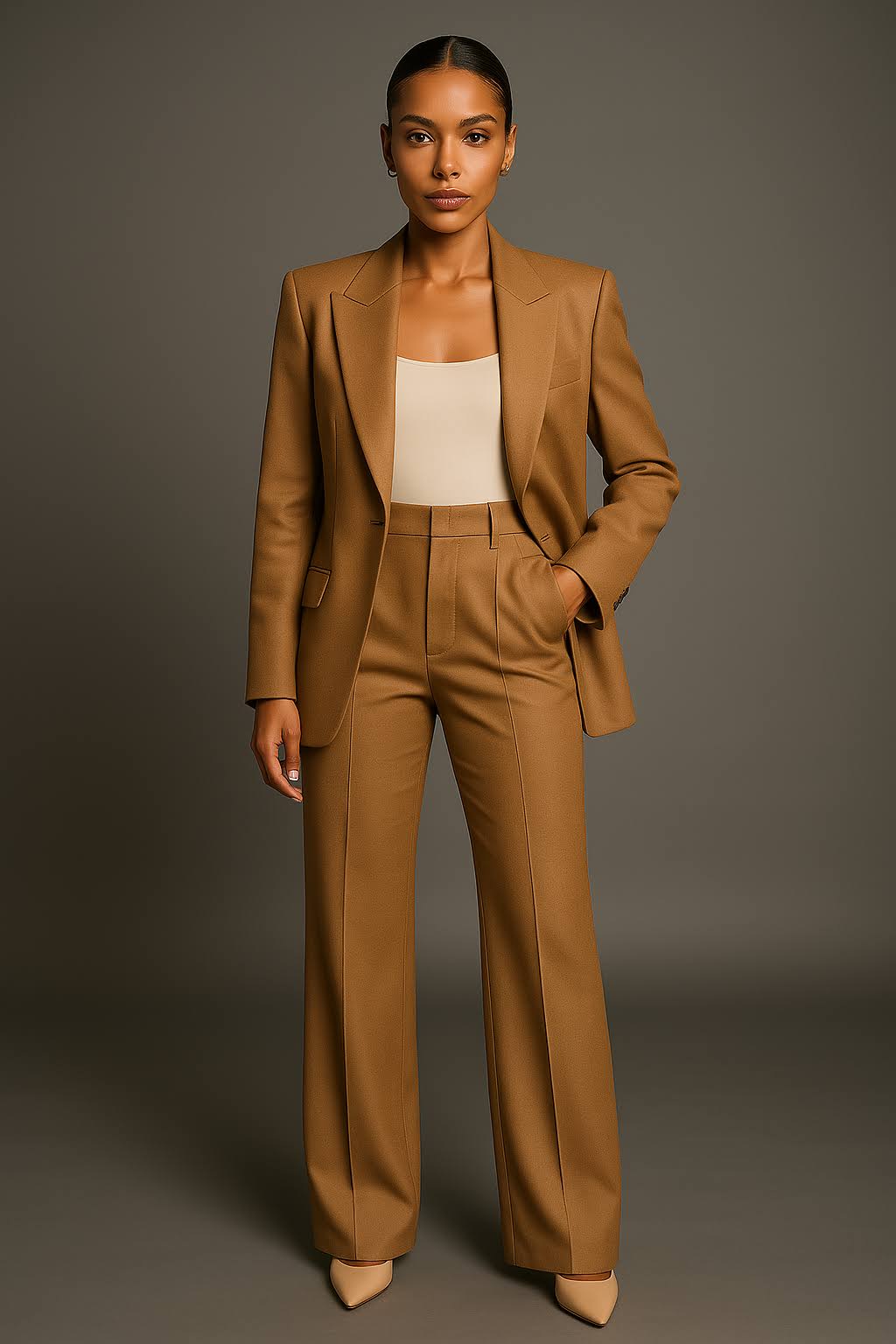 Ensemble Deux Pièces Blazer et Pantalon avec Coupe Ajustée pour Femme | Idéal pour le Bureau