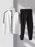 Survêtement avec Veste Col Montant Et Pantalon Fuselé pour Homme | Idéal pour Toutes Les Saisons