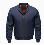 Bomber pour Hommes avec Fermeture Zippée et Manches Longues | Idéal pour Tenues Quotidiennes