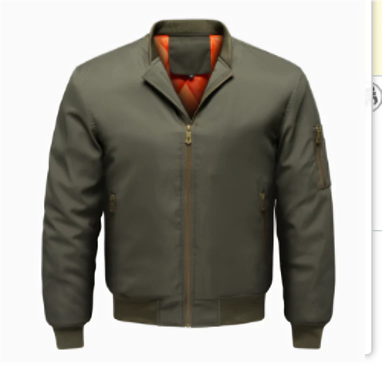 Bomber pour Hommes avec Fermeture Zippée et Manches Longues | Idéal pour Tenues Quotidiennes