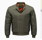 Bomber pour Hommes avec Fermeture Zippée et Manches Longues | Idéal pour Tenues Quotidiennes