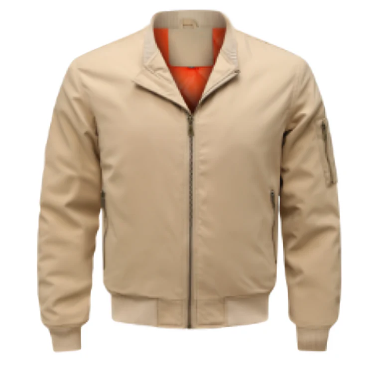 Bomber pour Hommes avec Fermeture Zippée et Manches Longues | Idéal pour Tenues Quotidiennes