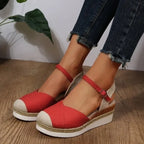 Sandales à Plateforme Espadrille avec Bride à la Cheville pour Femme | Idéales pour l'Été