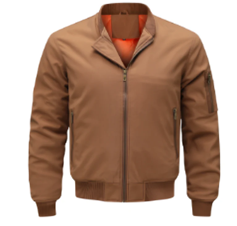 Bomber pour Hommes avec Fermeture Zippée et Manches Longues | Idéal pour Tenues Quotidiennes
