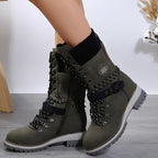 Bottes De Neige Avec Laçage Et Semelle Antidérapante Pour Femmes | Idéales Pour L’hiver