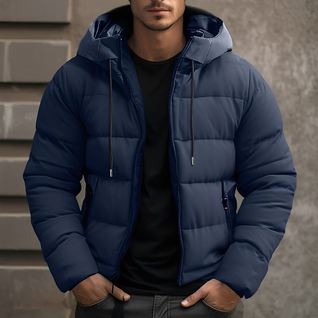 Veste D'hiver Avec Capuche Et Poches Pour Homme | Idéale Pour La Saison Froide