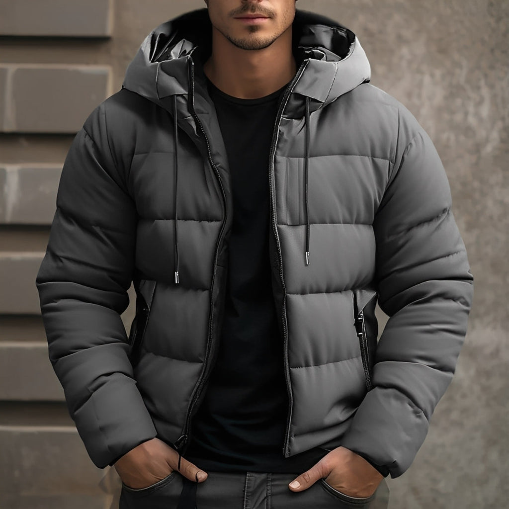 Veste D'hiver Avec Capuche Et Poches Pour Homme | Idéale Pour La Saison Froide