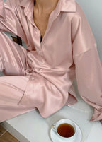 Ensemble Deux Pièces À Coupe Ample avec Chemise À Manches Longues pour Femmes | Idéal pour La Détente Ou Les Sorties Décontractées