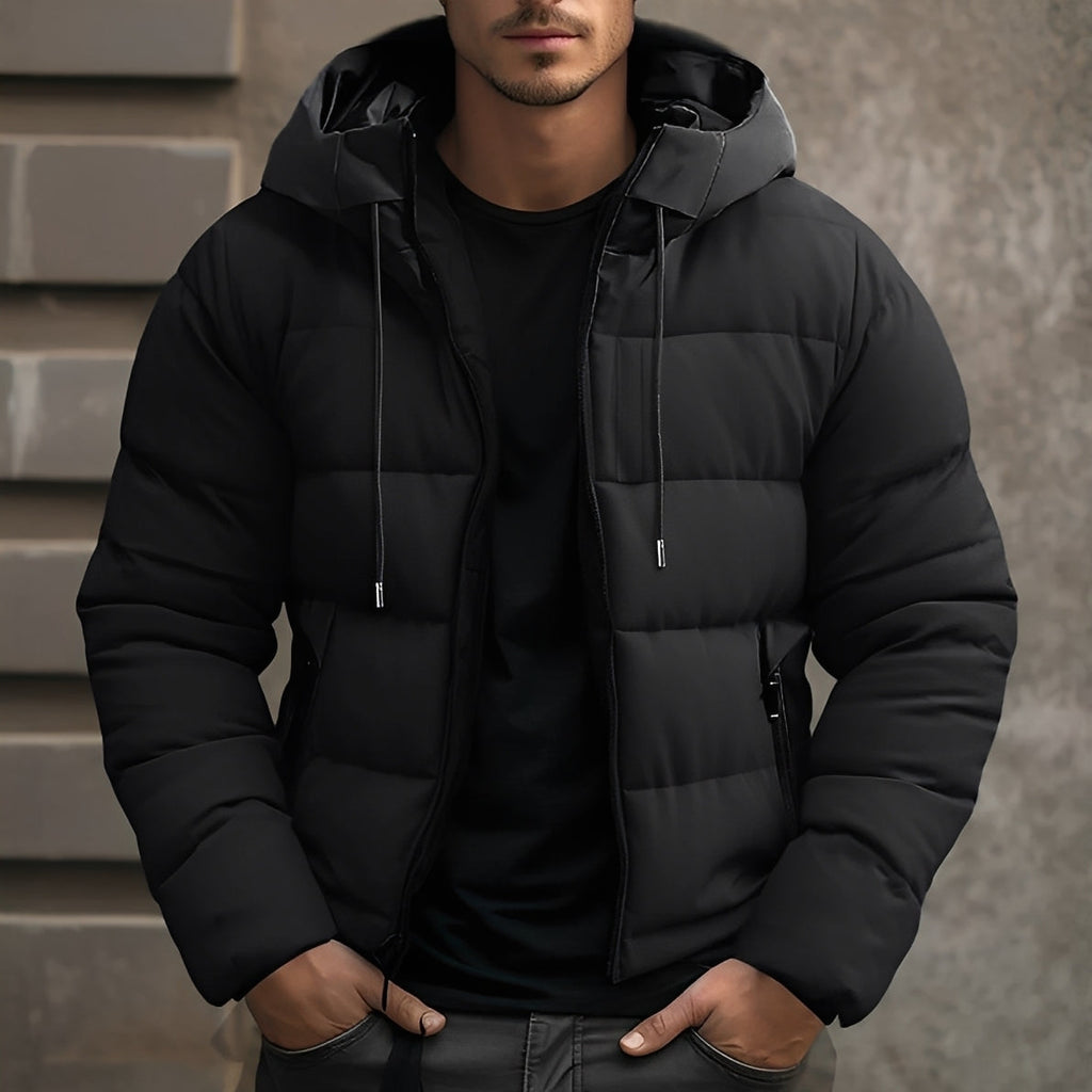 Veste D'hiver Avec Capuche Et Poches Pour Homme | Idéale Pour La Saison Froide