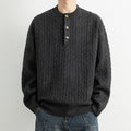 Pull Henley À Motif torsadé Pour Homme | Idéal Pour Les Saisons Automne-Hiver
