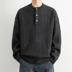 Pull Henley À Motif torsadé Pour Homme | Idéal Pour Les Saisons Automne-Hiver