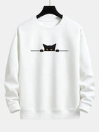 Sweatshirt À Imprimé Chat Pour Homme | Idéal Pour Une Utilisation Quotidienne