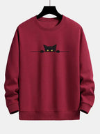 Sweatshirt À Imprimé Chat Pour Homme | Idéal Pour Une Utilisation Quotidienne
