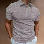 Polo Zippé À Manches Courtes En Grandes Tailles Pour Homme | Idéal Pour L'Été Et Les Activités Quotidiennes