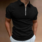 Polo Zippé À Manches Courtes En Grandes Tailles Pour Homme | Idéal Pour L'Été Et Les Activités Quotidiennes