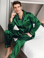 Ensemble Deux Pièces de Pyjama avec Chemise à Col Revers et Pantalon pour Homme | Idéal pour Un Usage Quotidien