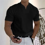 T-Shirt De Sport À Manches Courtes Avec Col En V Pour Homme | Idéal Pour Le Sport Et Les Activités Quotidiennes