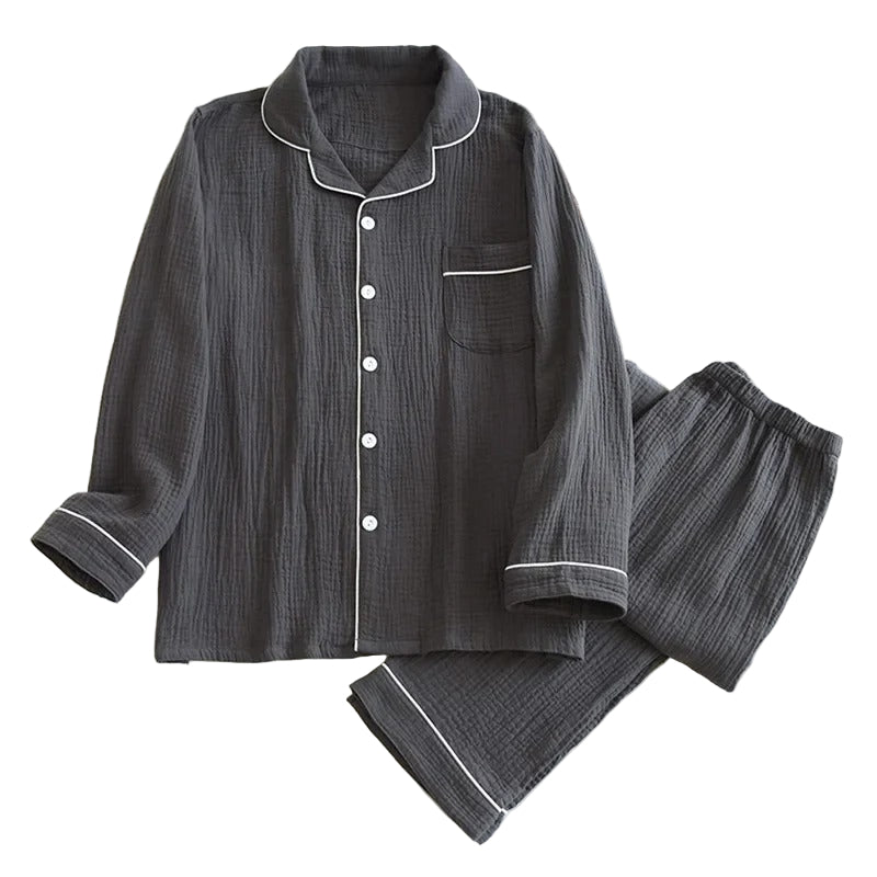 Ensemble deux Pièces de Pyjama avec Haut à Manches Longues et Pantalon pour Homme | Idéal pour Un Usage Quotidien