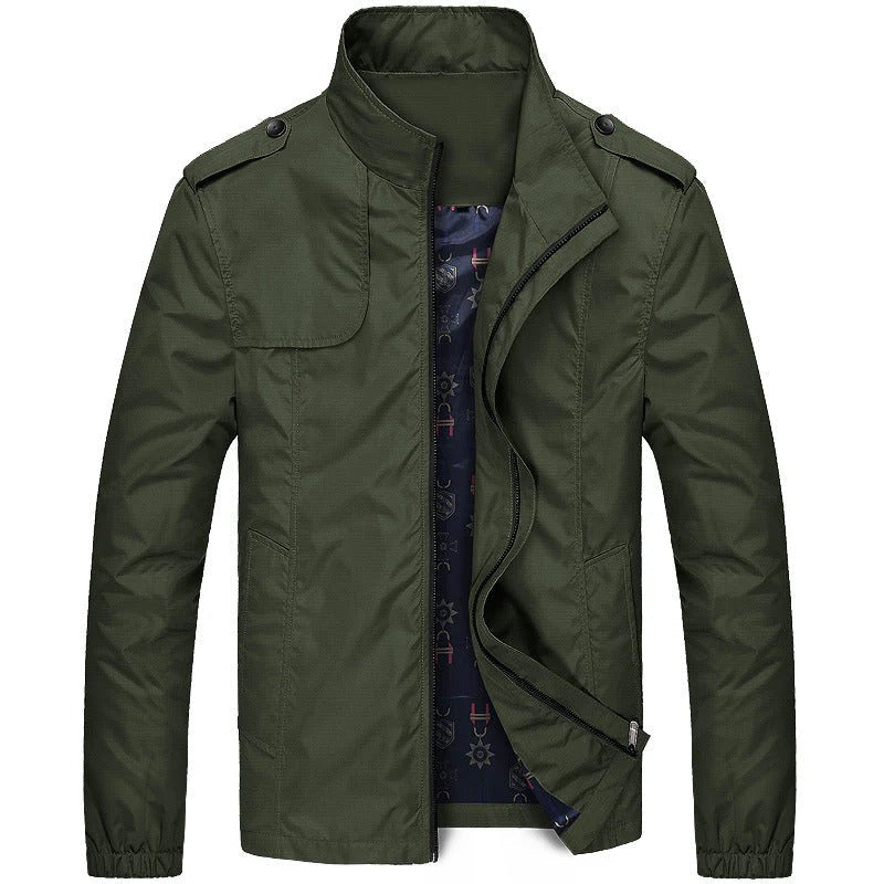 Veste à Col Montant pour Hommes avec Fermeture Zippée | Idéal pour Tenues Quotidiennes