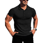 Polo À Manches Courtes Avec Motif Rayé Vertical Pour Homme | Idéal Pour Le Quotidien Et Les Activités Sportives