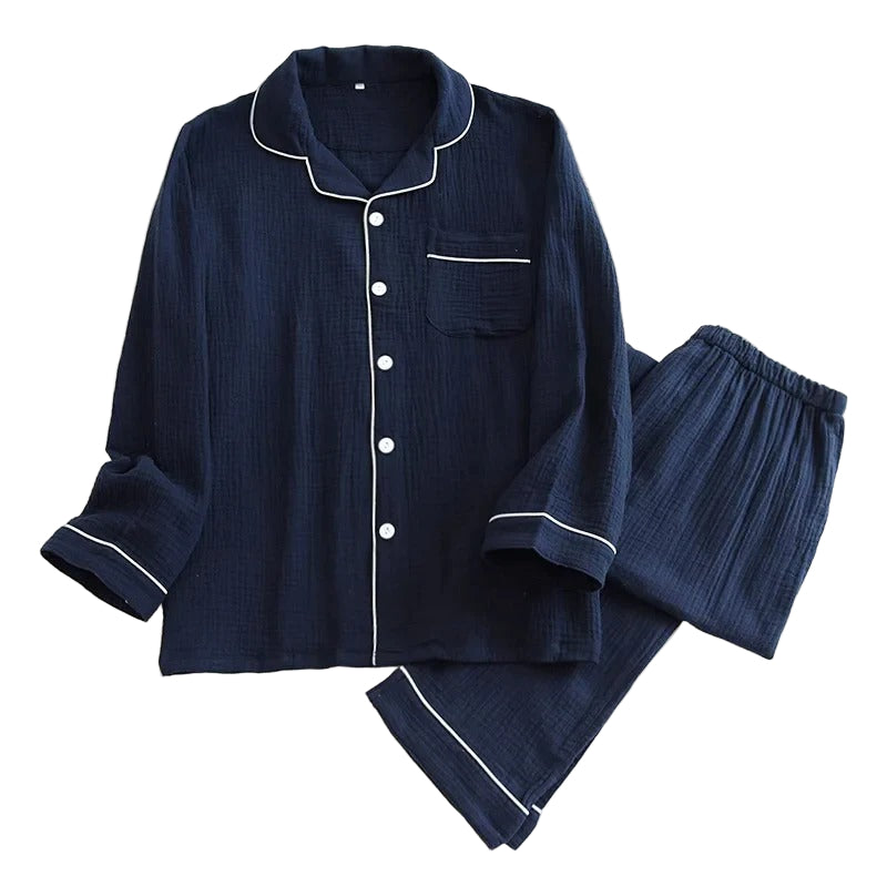 Ensemble deux Pièces de Pyjama avec Haut à Manches Longues et Pantalon pour Homme | Idéal pour Un Usage Quotidien