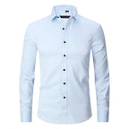 Chemise Homme Slim-Fit | Sans Repassage | Tissu Extensible Confort