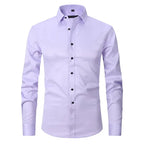 Chemise Homme Slim-Fit | Sans Repassage | Tissu Extensible Confort