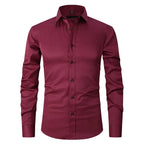 Chemise Homme Slim-Fit | Sans Repassage | Tissu Extensible Confort