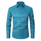 Chemise Homme Slim-Fit | Sans Repassage | Tissu Extensible Confort