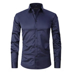 Chemise Homme Slim-Fit | Sans Repassage | Tissu Extensible Confort