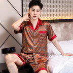 Pyjama Deux Pièces pour Homme avec Haut à Manches Courtes et Short | Idéal pour l’Été