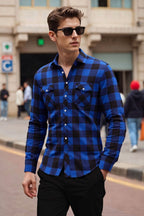 Chemise À Carreaux À Manches Longues pour Hommes | Idéale pour Le Printemps Et L’Automne