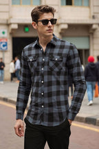 Chemise À Carreaux À Manches Longues pour Hommes | Idéale pour Le Printemps Et L’Automne