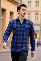 Chemise À Carreaux À Manches Longues pour Hommes | Idéale pour Le Printemps Et L’Automne