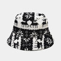 Chapeau Bob À Motif Wapiti Et Flocon pour Adulte | Idéal pour Les Fêtes De Fin D’Année