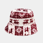 Chapeau Bob À Motif Wapiti Et Flocon pour Adulte | Idéal pour Les Fêtes De Fin D’Année