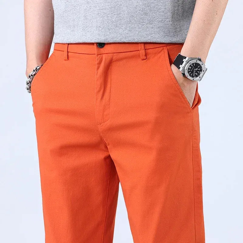 Pantalon Décontracté Droit pour Homme avec Taille Élastique | Idéal pour le Bureau et les Activités Quotidiennes