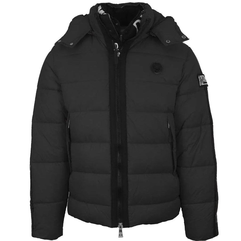 Veste Matelassée avec Logo Circulaire et Capuche pour Homme | Idéale pour l’Hiver