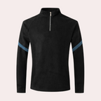 Pull À Col Zippé Avec Manches Rayées Pour Homme | Idéal Pour Les Saisons Automne-Hiver