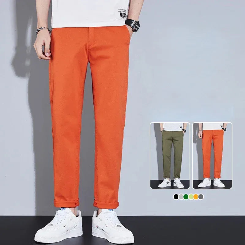 Pantalon Décontracté Droit pour Homme avec Taille Élastique | Idéal pour le Bureau et les Activités Quotidiennes